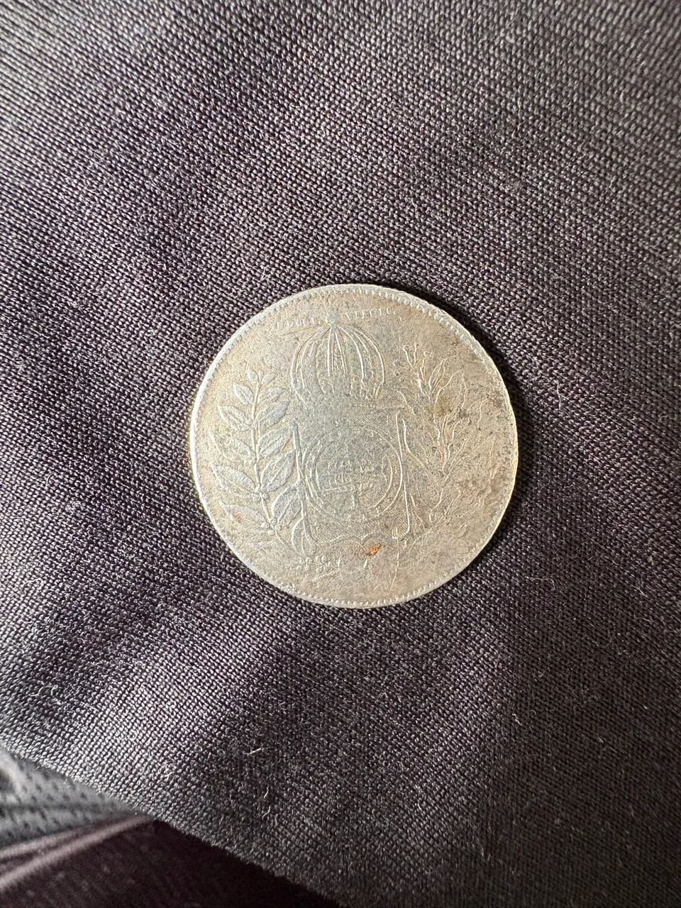 Moeda de prata imperial 1852 500 Réis - Foto 2