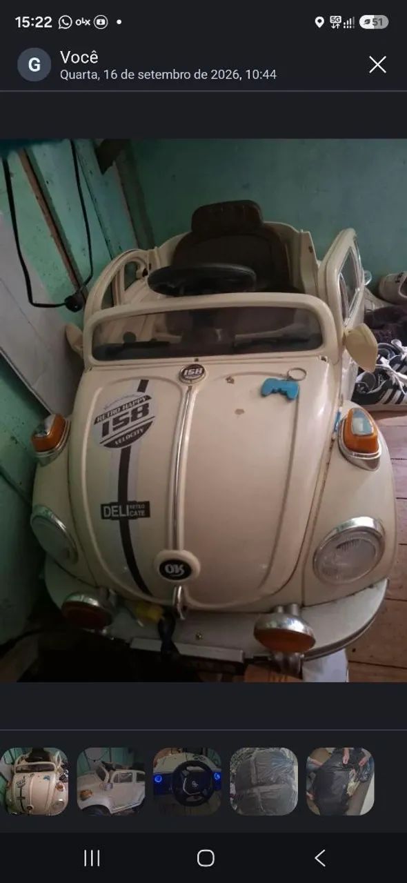 Fusca elétrico infantil  - Foto 3