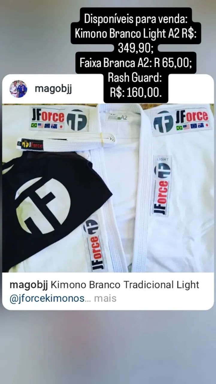 Kimono Jiu Jitsu Branco JForce A2