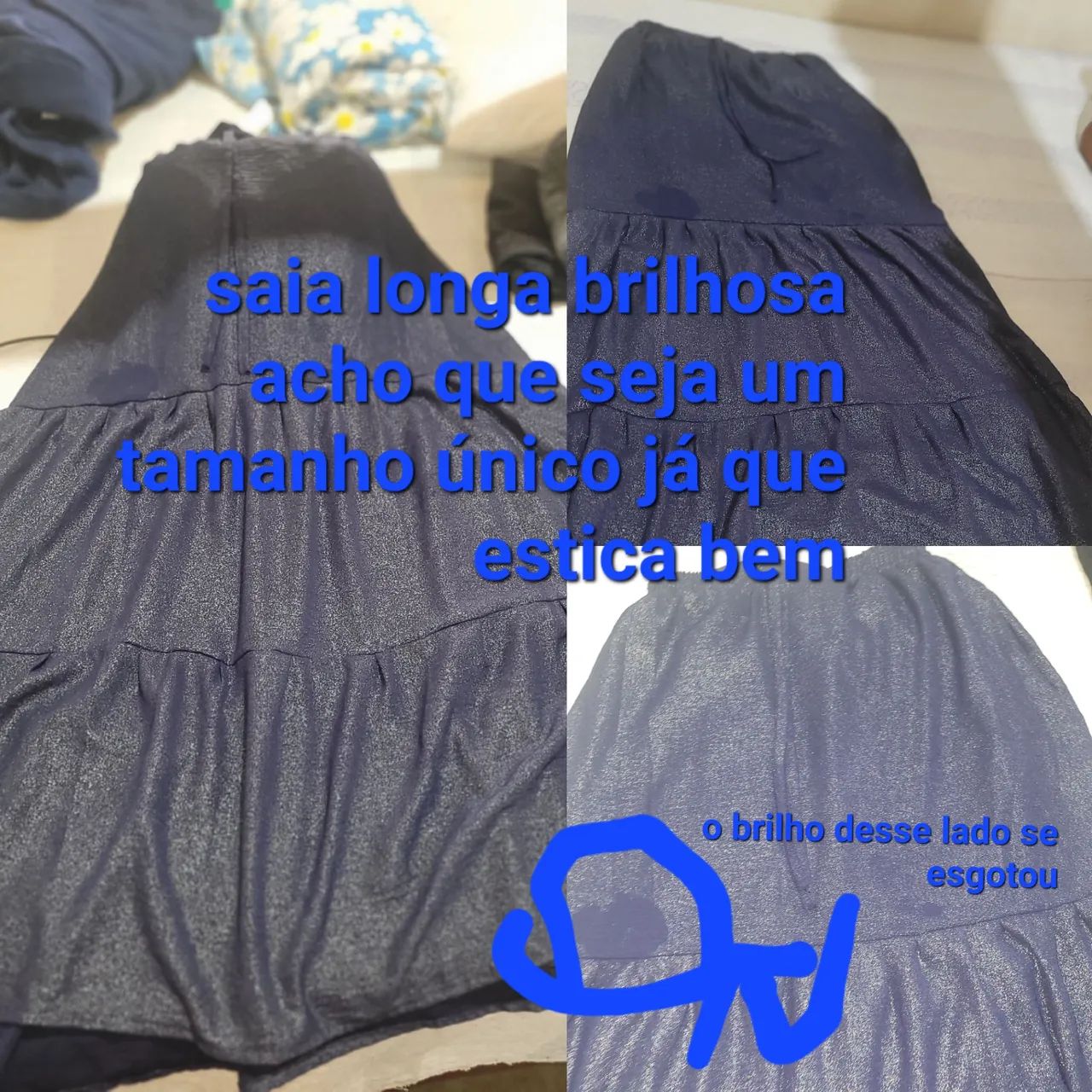 Saia longa brilhos m