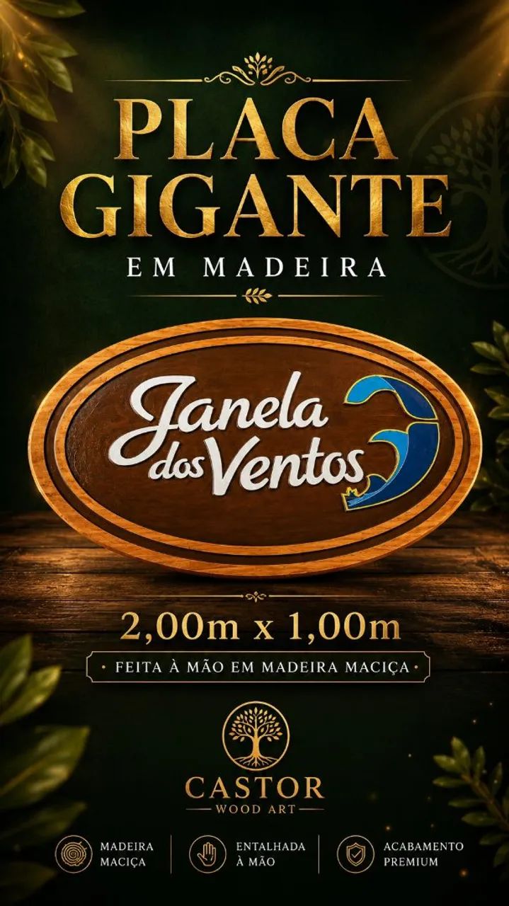Placas personalizadas entalhadas em madeira 