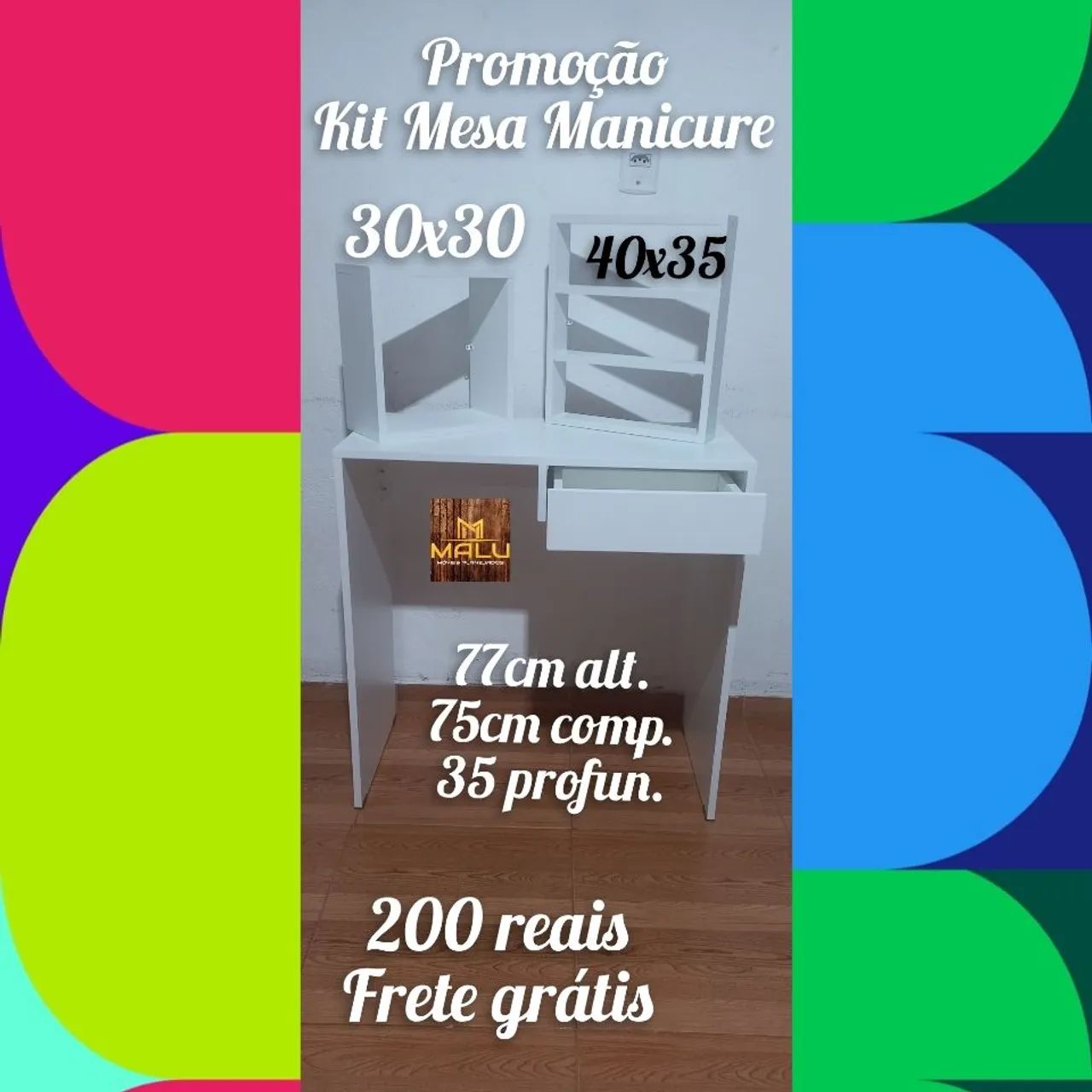 Promoção kit mesa manicure 