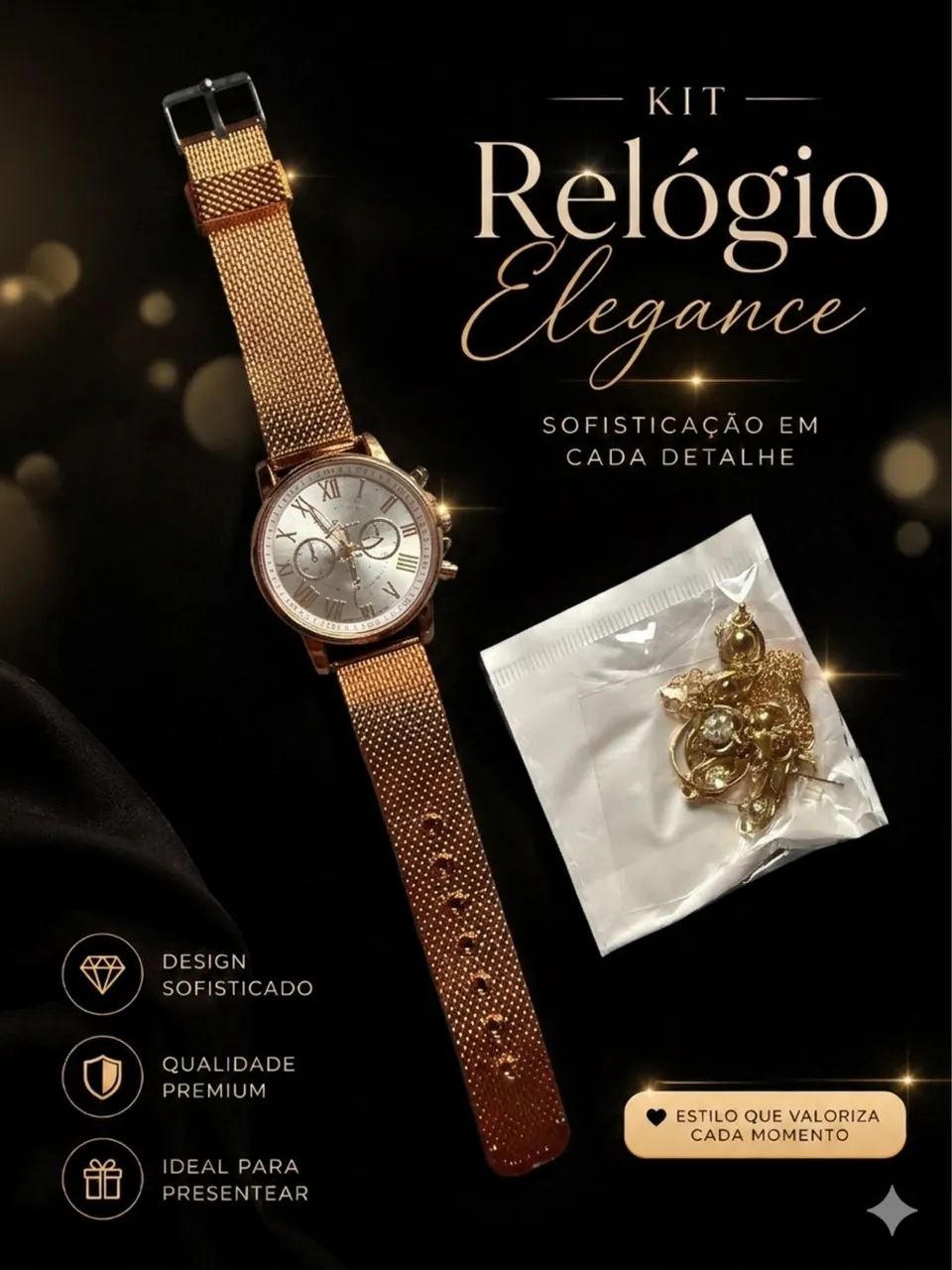 Kit relógio e joias - Foto 5