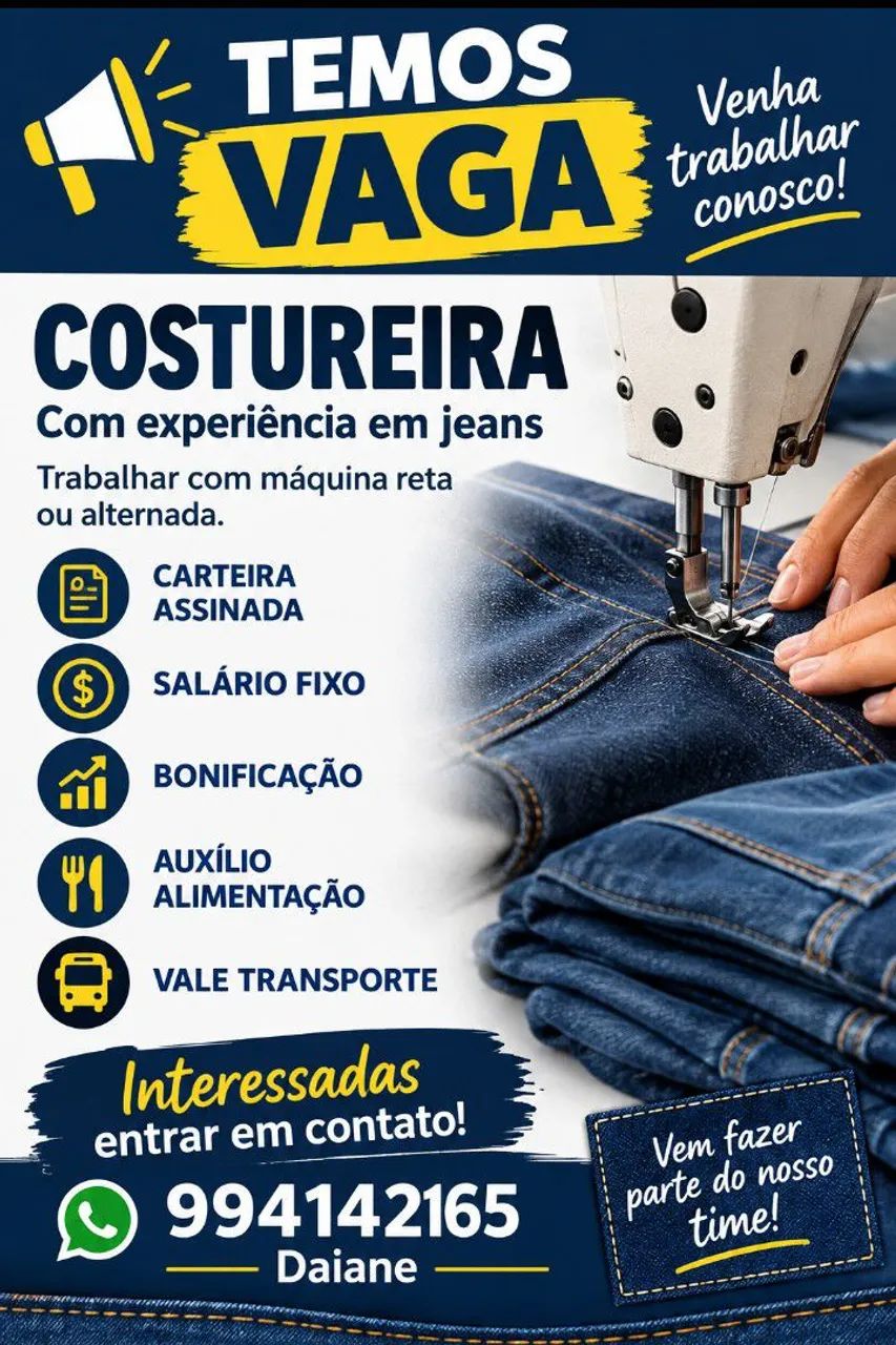 Contrata costureira 