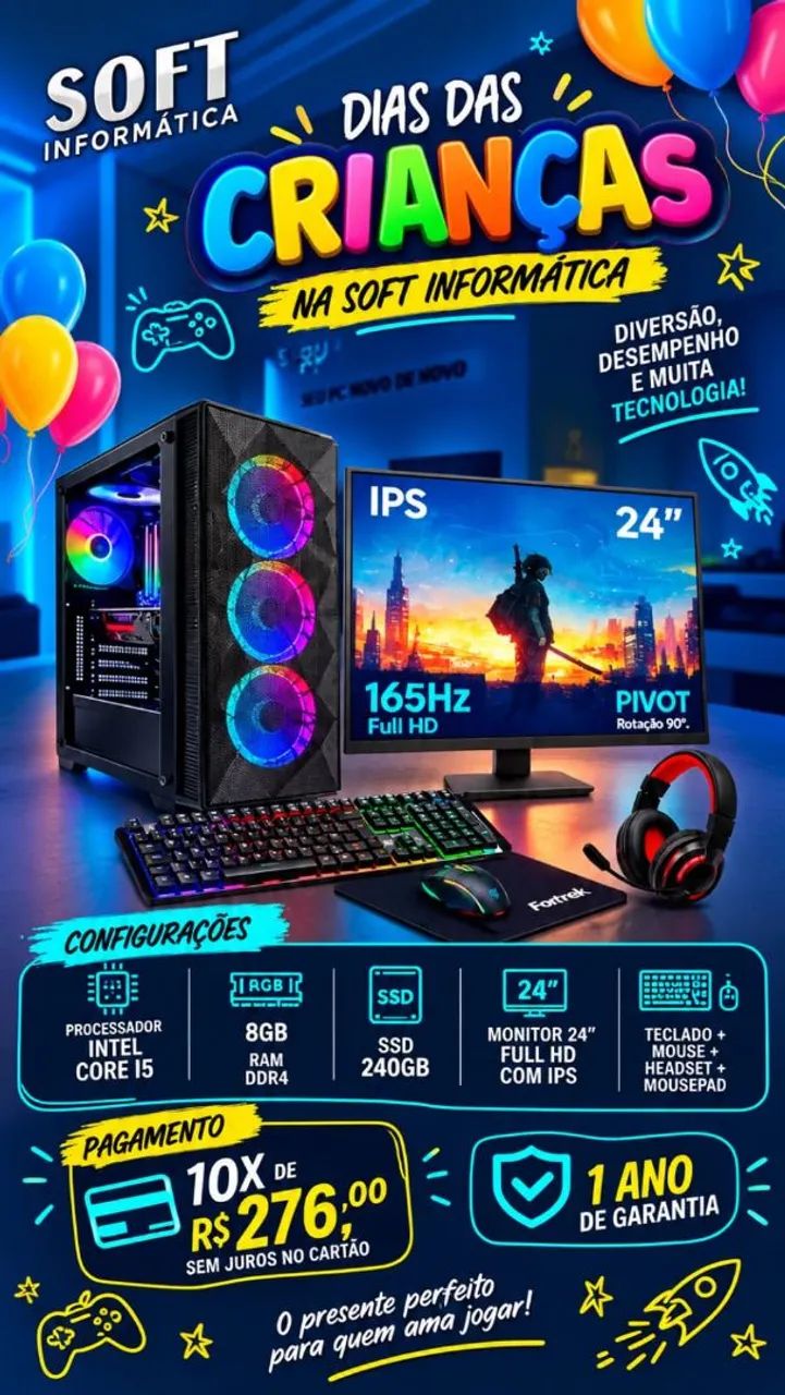 PC Gamer Dia das Crianças 
