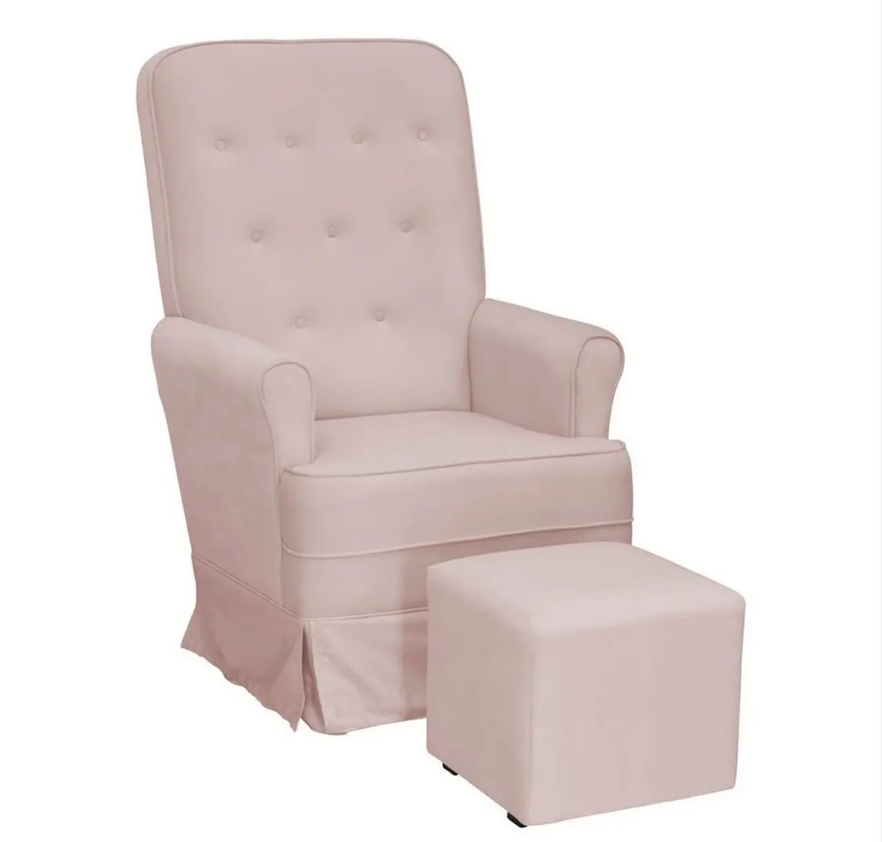 Poltrona Maria Clara com puff Rosa Rose  - Foto 2