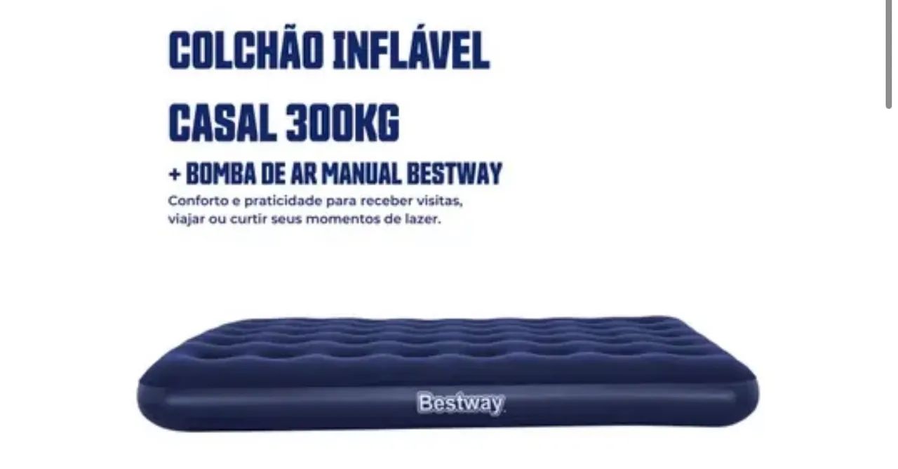 Vendo Colchão inflável casal - usado 2x - Foto 2