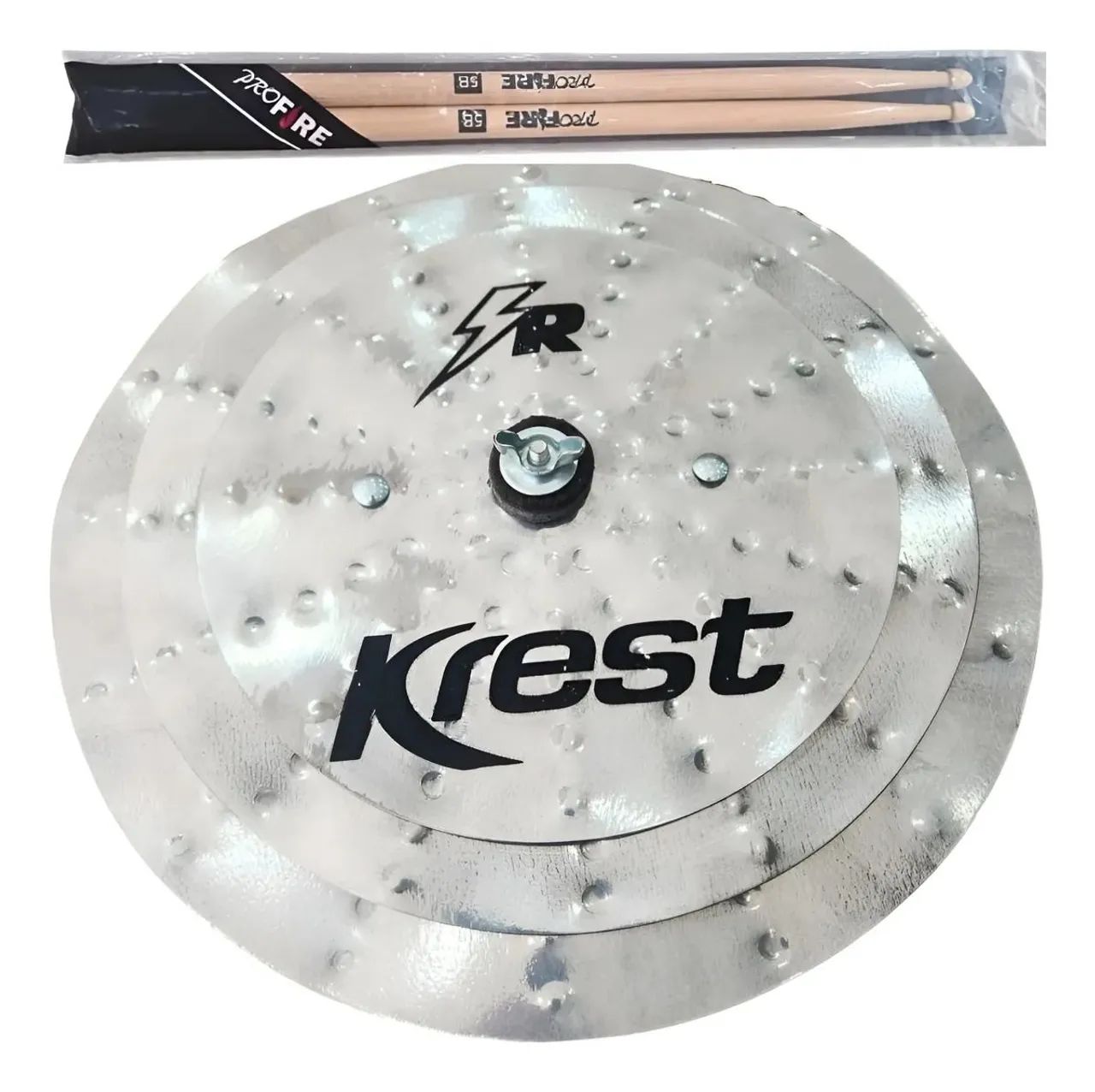 Prato de bateria de efeito slap stack krest cymbals