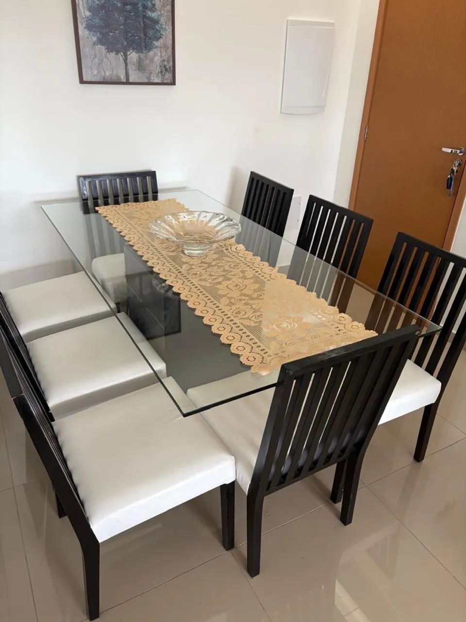 Mesa vidro 8 lugares
