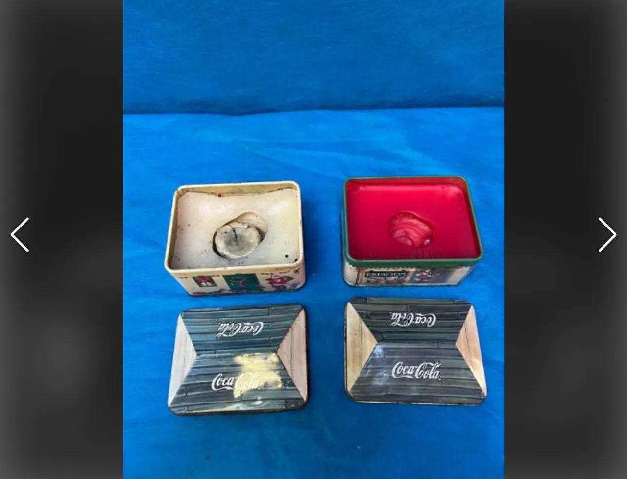 Antigo conjunto de latas de velas coleção coca-cola - Foto 6