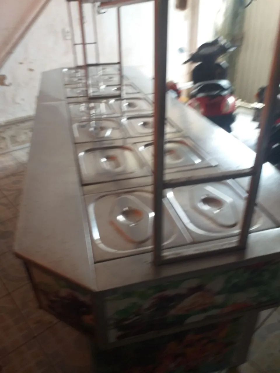 Para restaurante Ilha de inox com 14 cubas