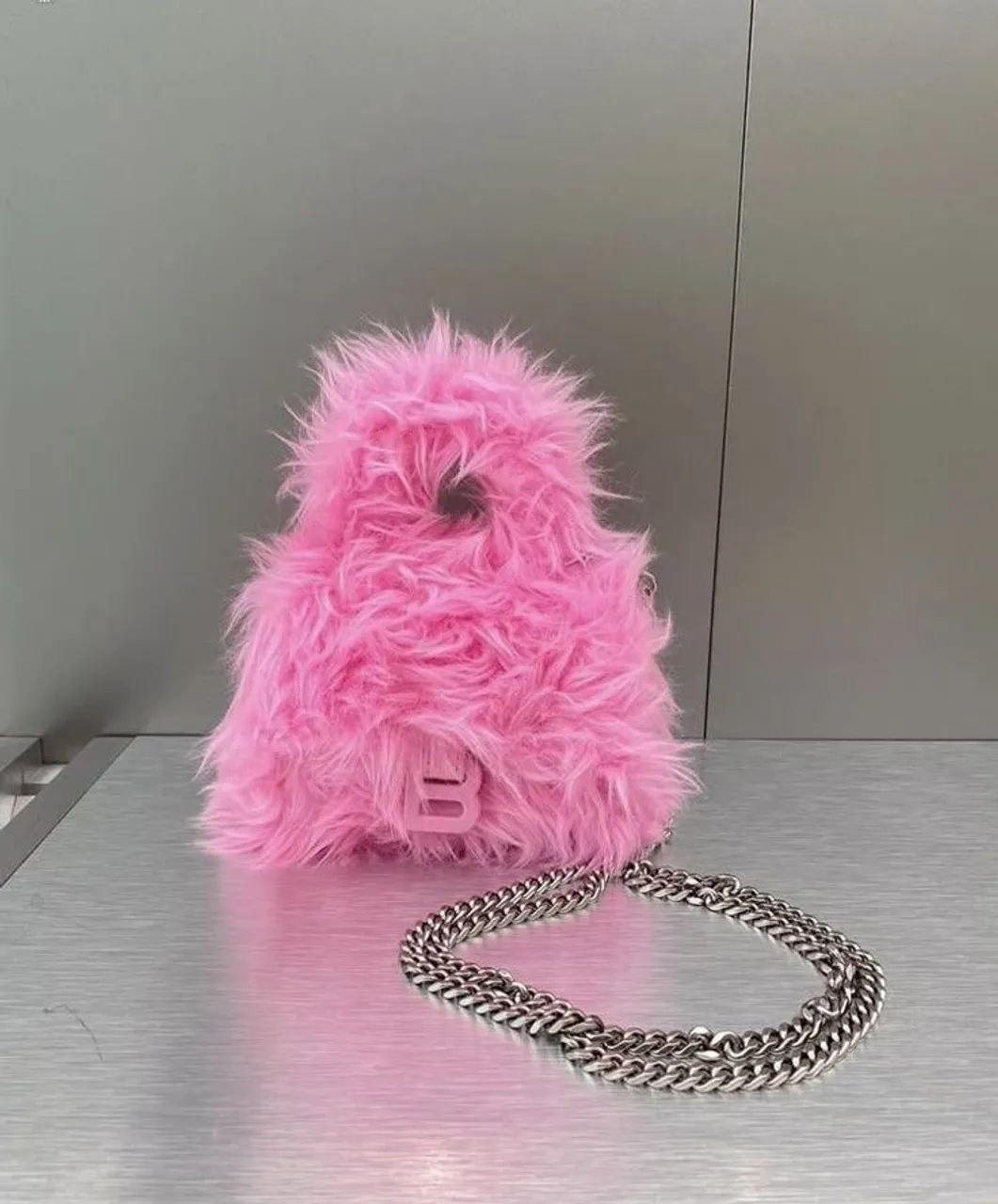 Bolsa pelúcia rosa - Foto 2