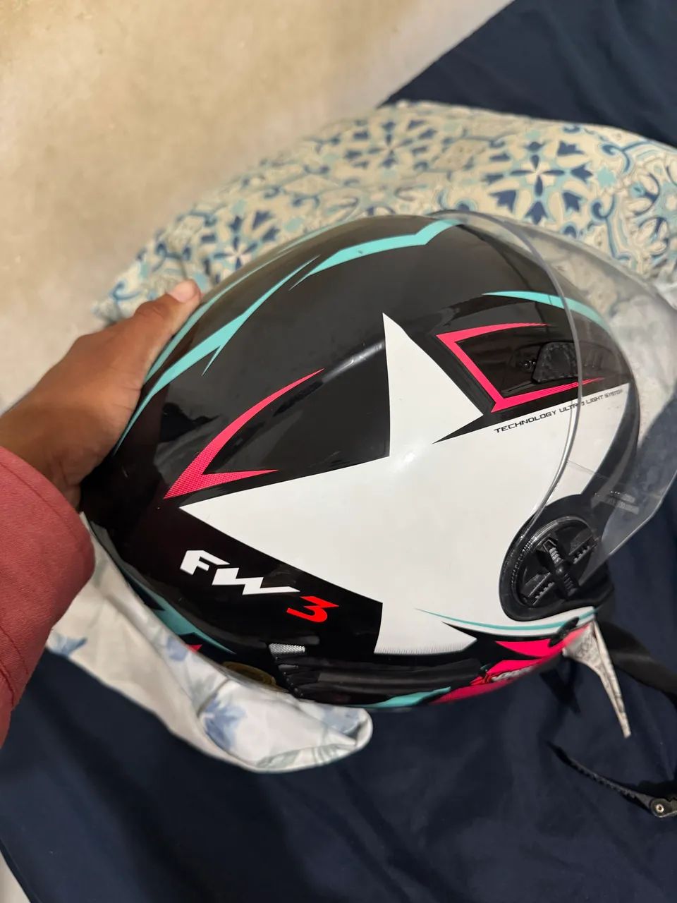 Capacete fw3 aberto  - Foto 4