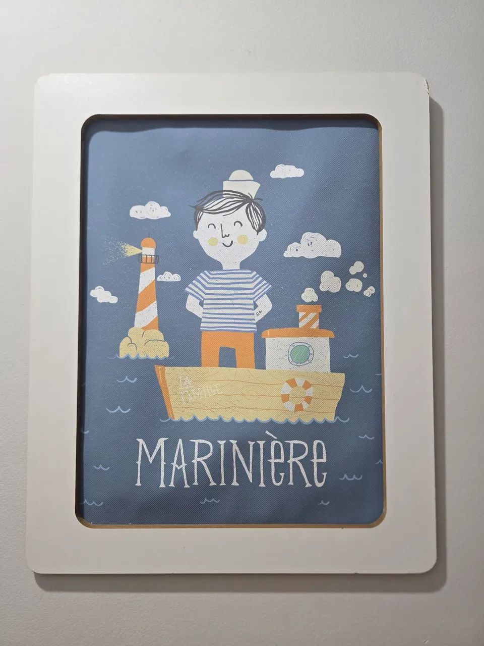 Quadro marinheiro estilo escandinavo