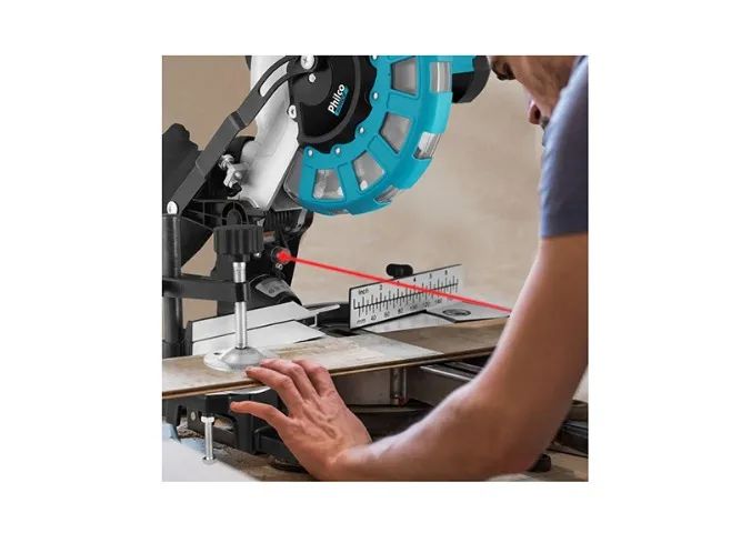 Serra Esquadria Philco Com Disco 8" Guia Laser Led 1500w 127v    - Foto 4