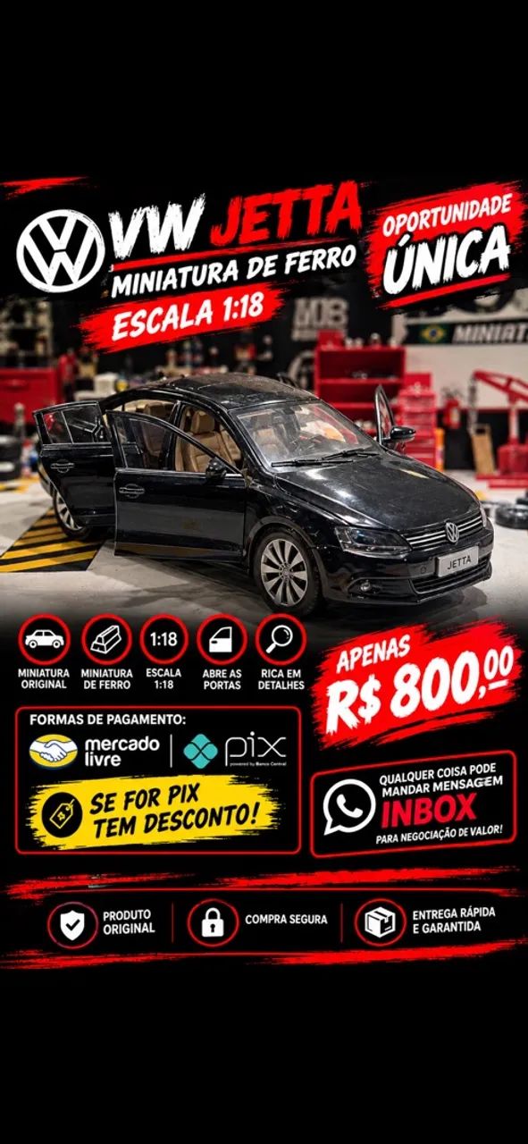 Vw jetta miniatura 1:18