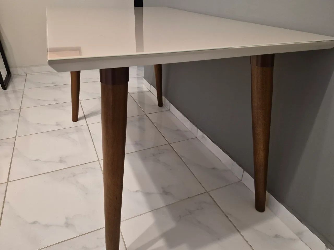 Mesa laca com vidro 1.30x80  - Foto 2
