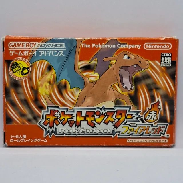 POKÉMON FIRERED GAME BOY ADVANCE JAPONÊS COMPLETO COM WIRELESS ADAPTER - Foto 2