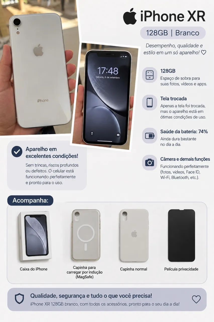 Iphone XR - 128gb Branco