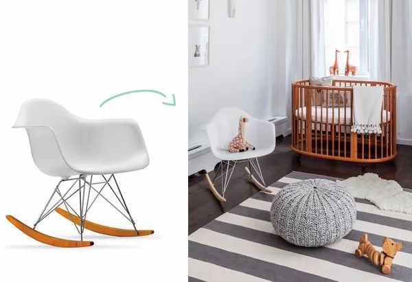 Cadeira de balanço branca eames  - Foto 2