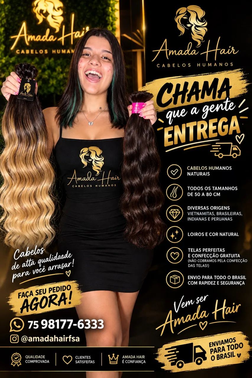 Vendas de cabelos humanos mega hair