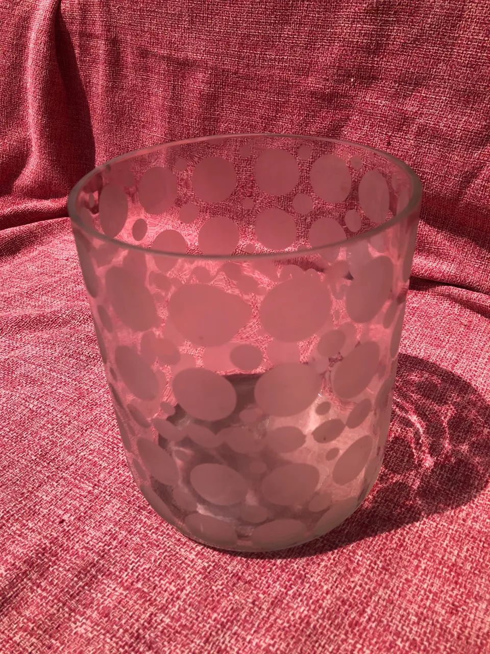 Vaso moderno de vidro c/ bolas