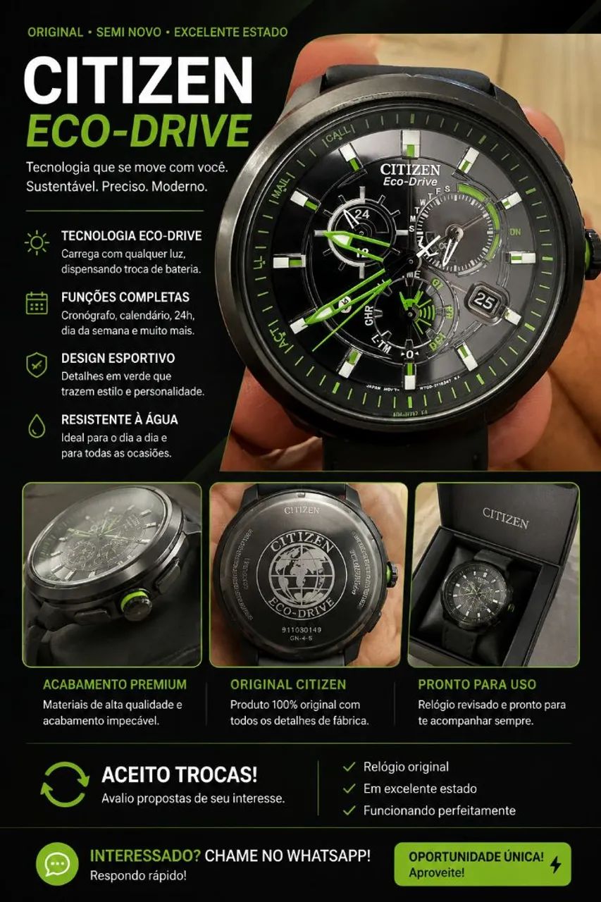Relógio Citizen eco drive 