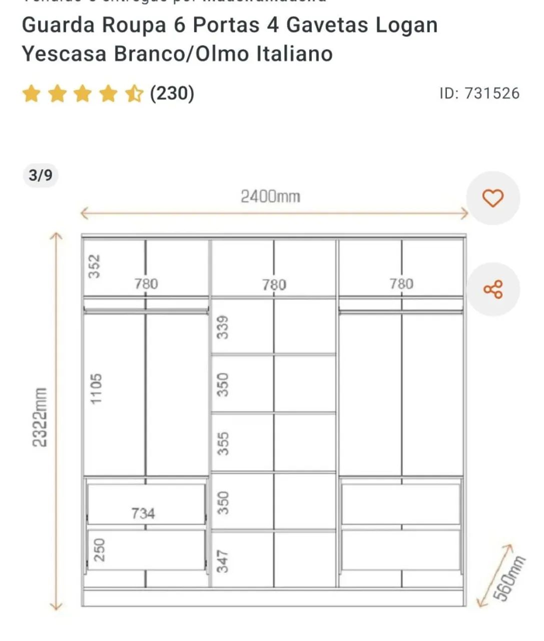Guarda roupa mdf - Foto 2