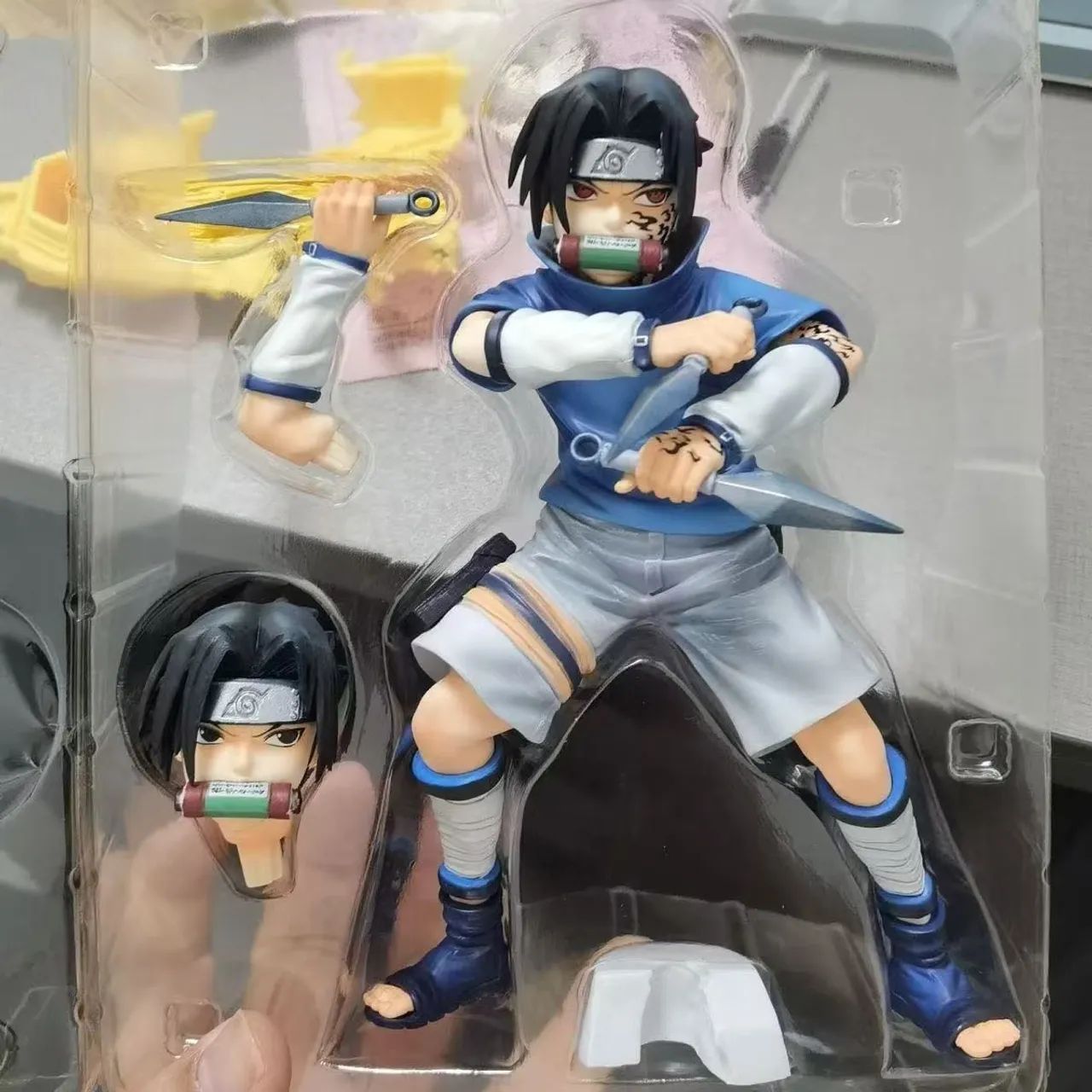 Boneco Sasuke Uchiha Akatsuki  Naruto Miniatura Action Figure 19cm - Foto 2