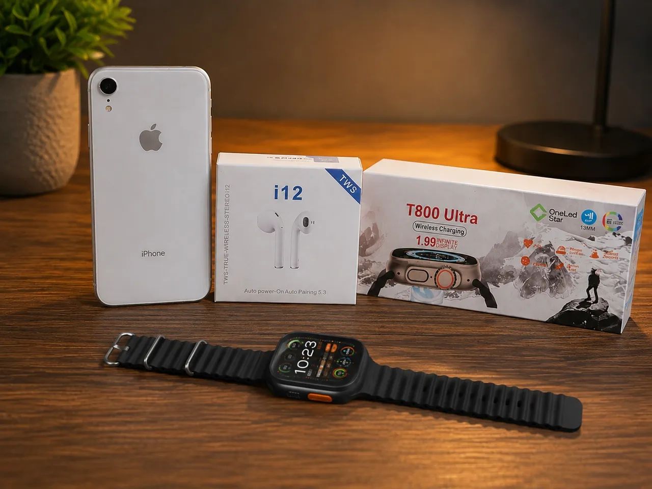 COMBO IMPERDÍVEL! iPhone XR + SmartWatch + Fone Bluetooth 