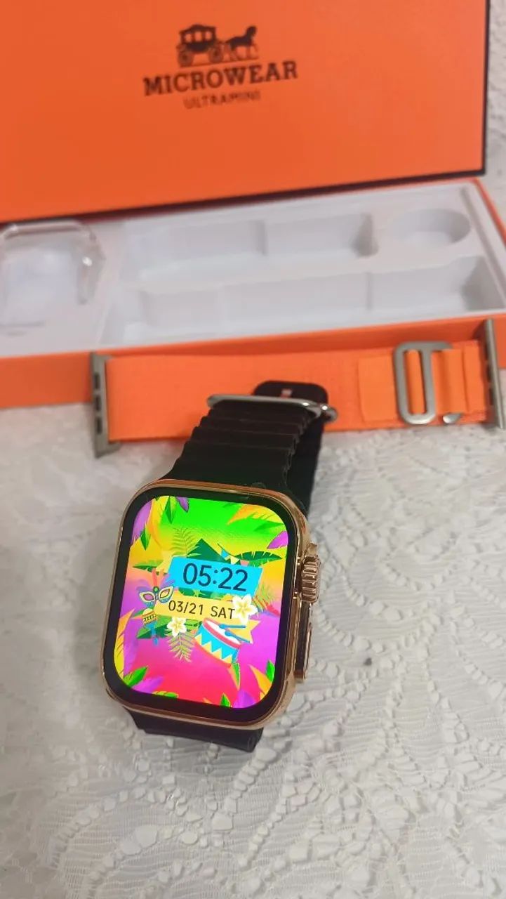 Smartwatch ULTRA mini dourado  - Foto 2