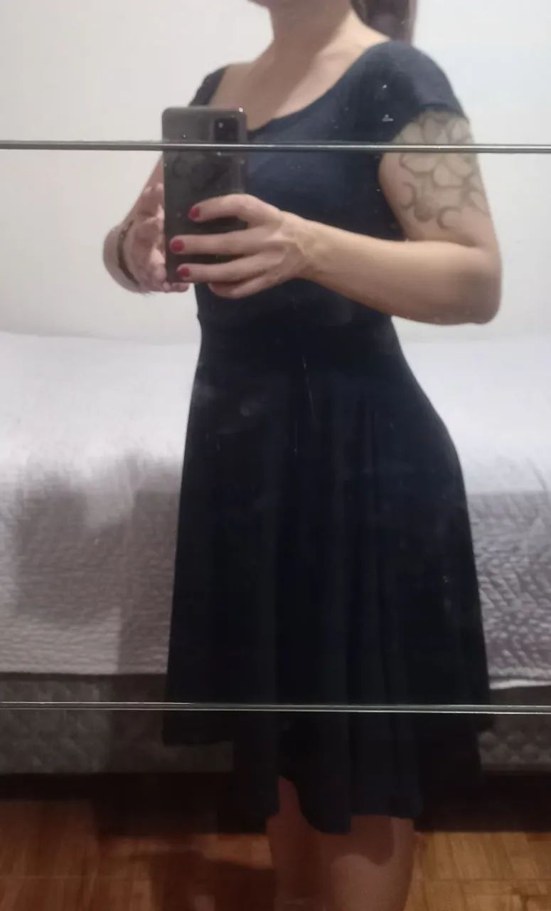 Lindo vestido azul marinho novinho - Foto 4