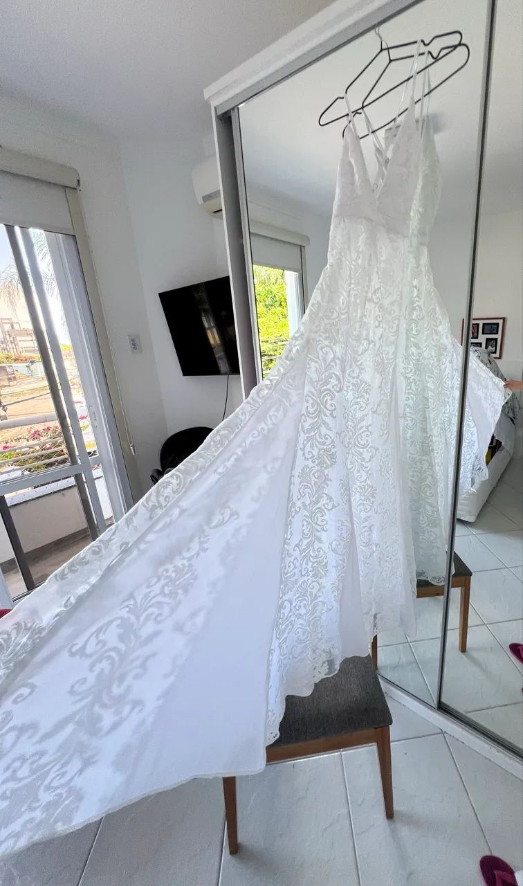 Imperdível vestido longo todo rendado  - Foto 3