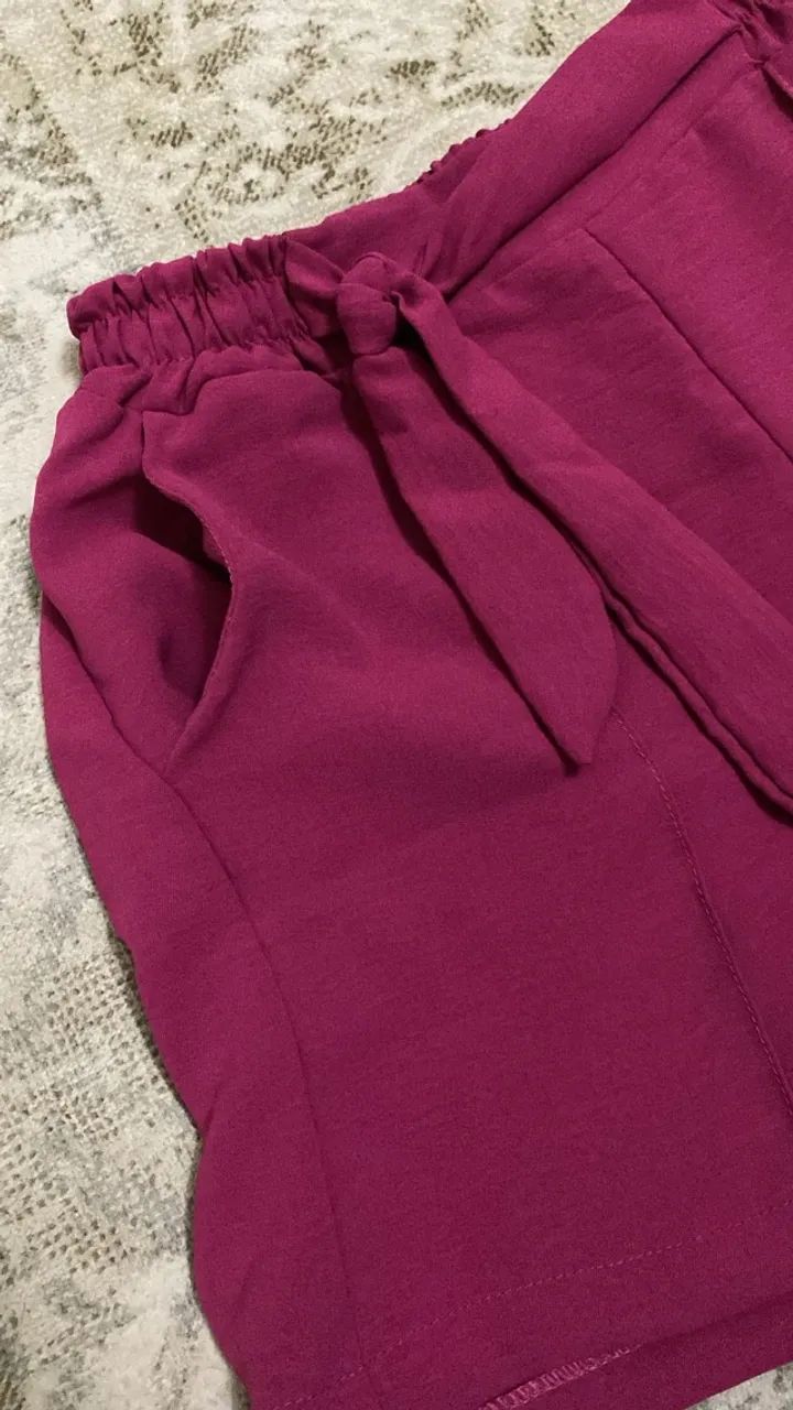 Shorts alfaiataria rosa escuro - Foto 4