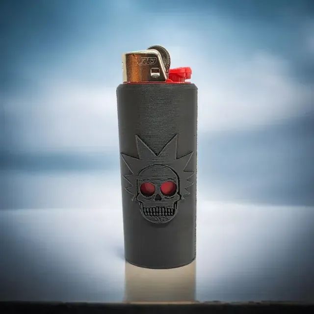 Capa de Isqueiro Bic Rick Caveira