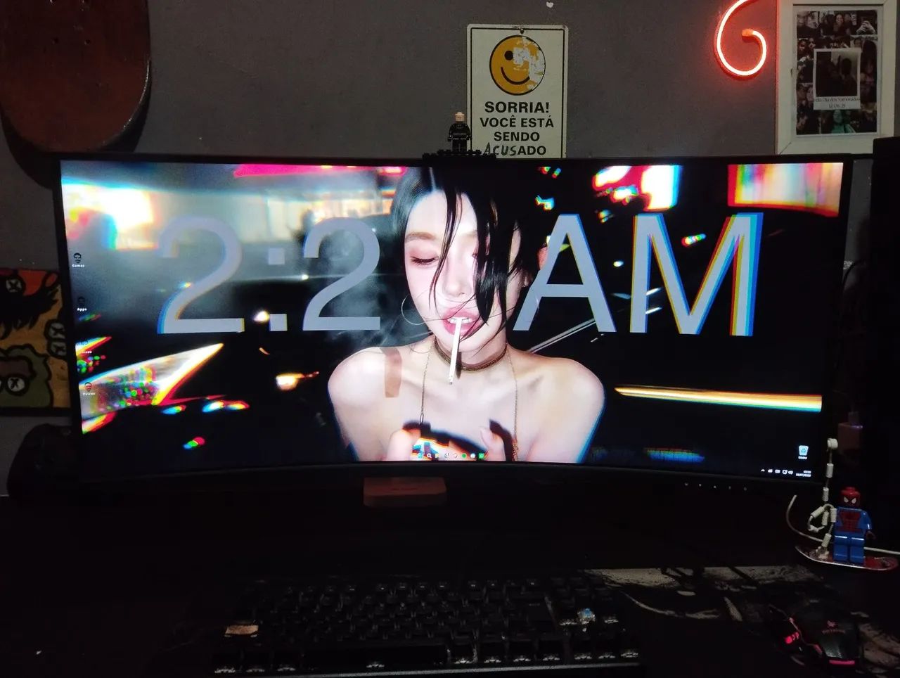 Monitor Gamer Husky Tempest 34 polegadas curvo 144hz 1ms 