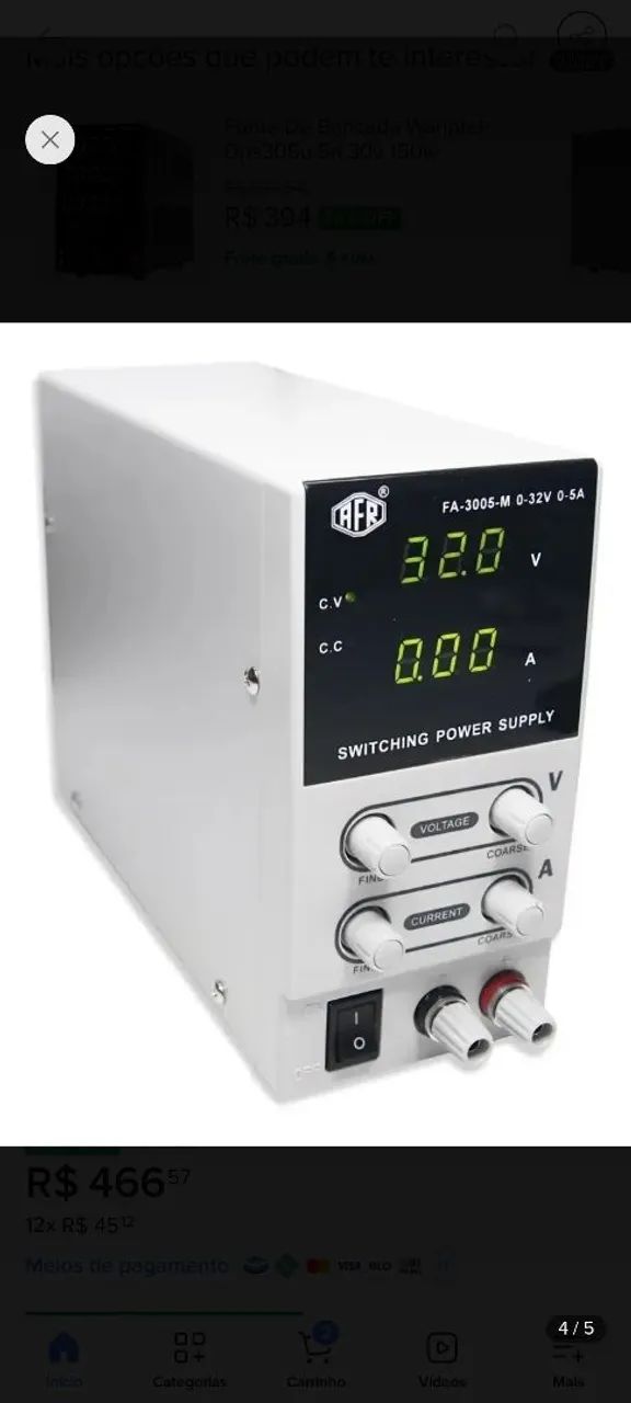 Fonte de Bancada AFR FA3005-M 