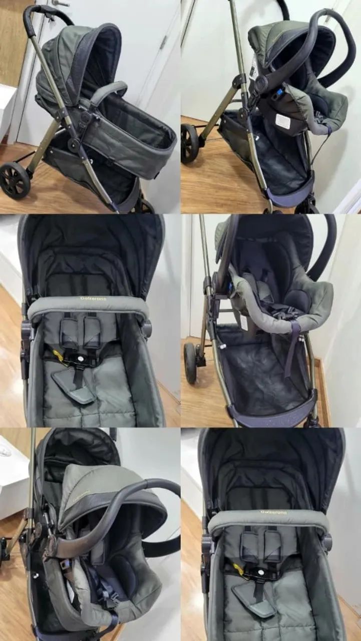 Carrinho de bebe Galzerano completo 