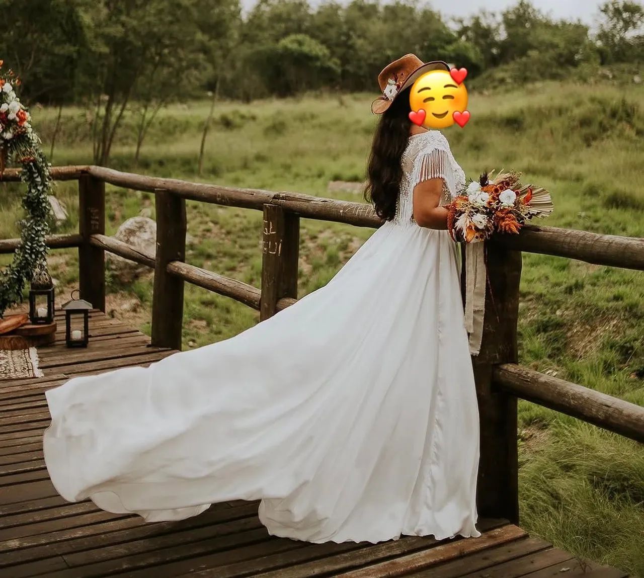 Vestido de noiva estilo Boho Chic - casamento - Foto 2