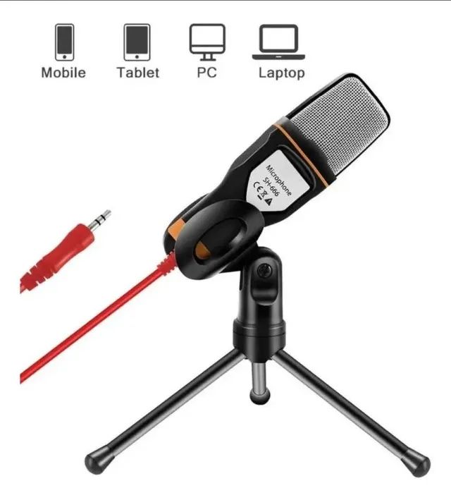 Microfone condensador com pedestal e cabo 2 metros - Foto 3