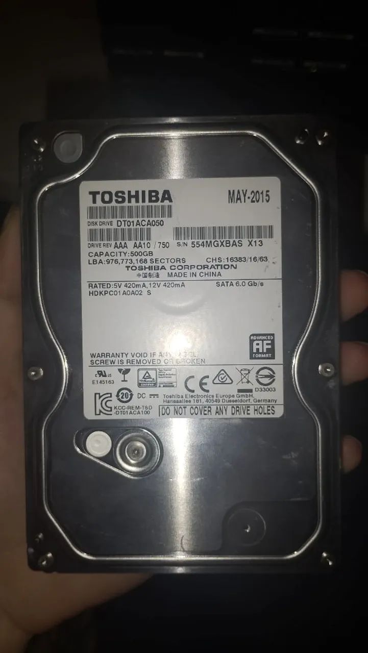 HD 500GB TOSHIBA