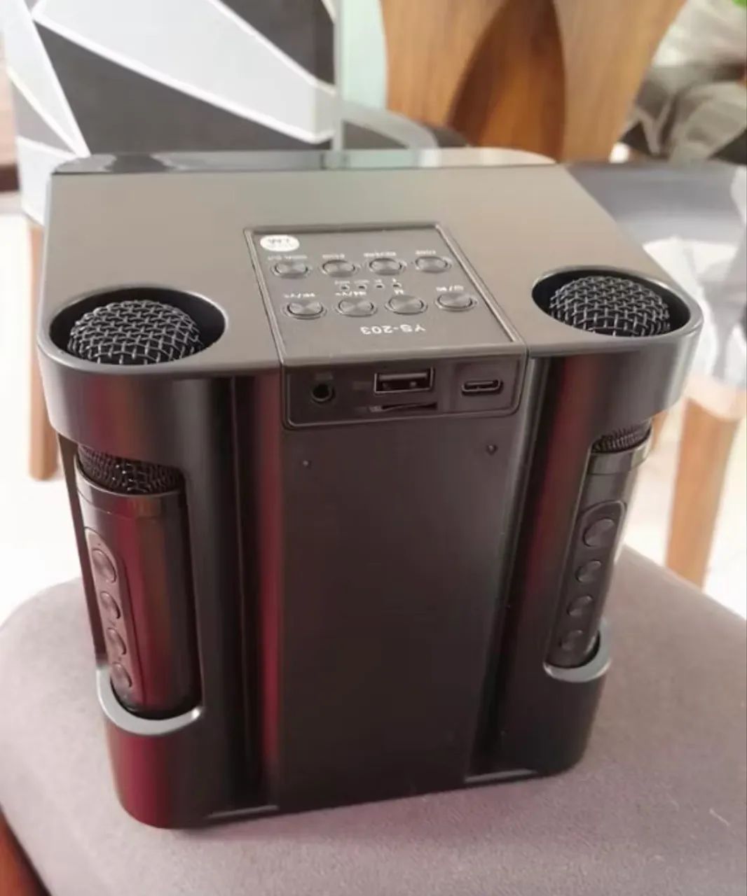 Caixa de som com bluetooth e karaokê  - Foto 4