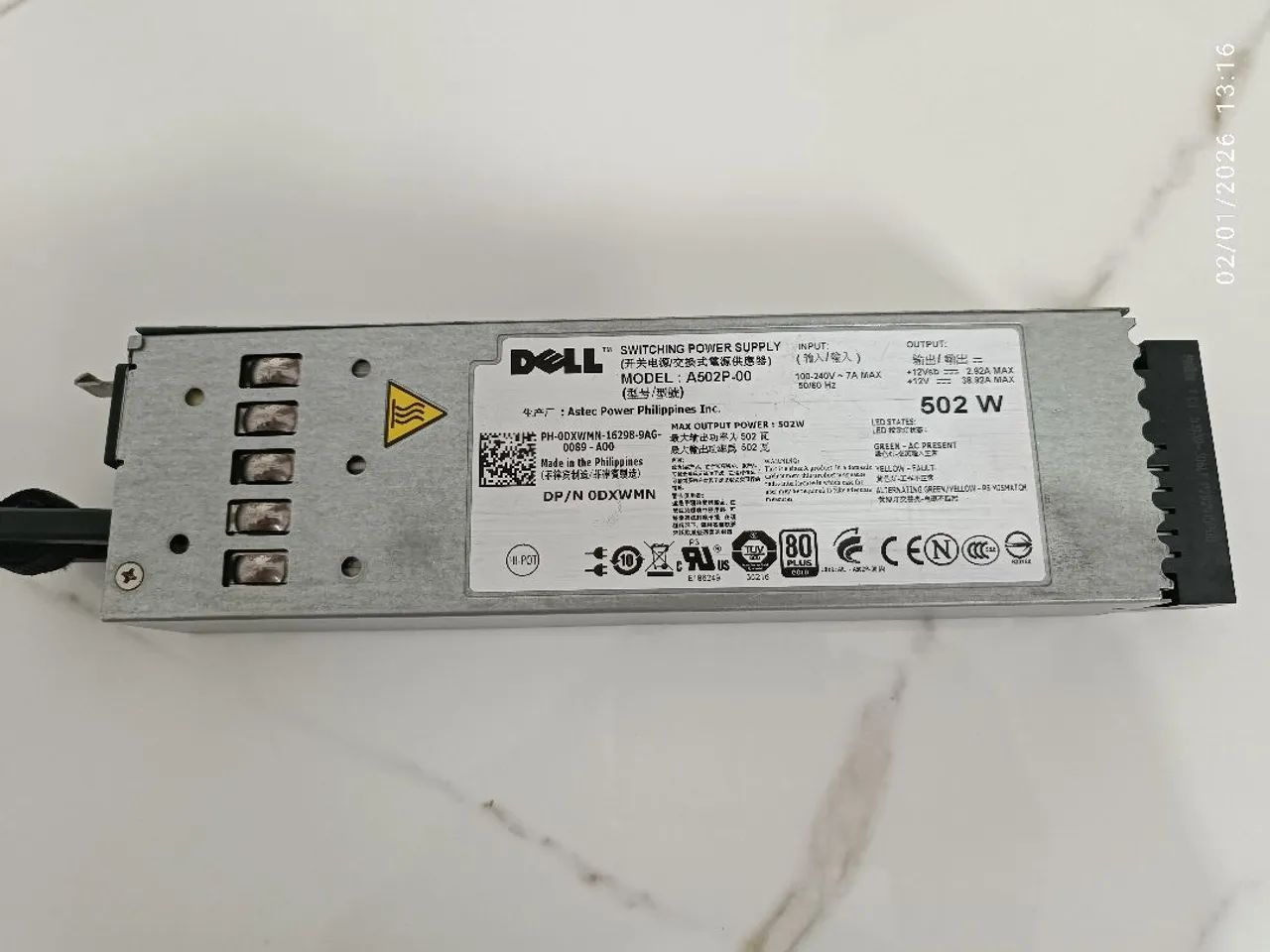 FONTE DELL 502W MUITO CONSERVADA