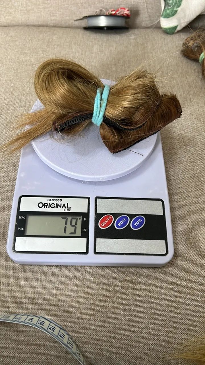 Cabelo humano mel 35 cm 165 gramas  - Foto 3
