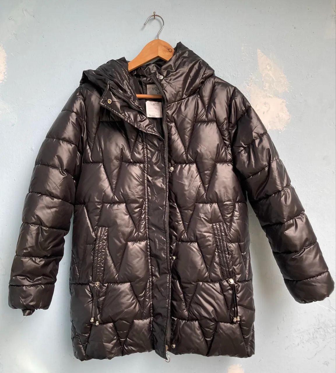 Jaqueta Puffer Preta, Tam G (Nova)
