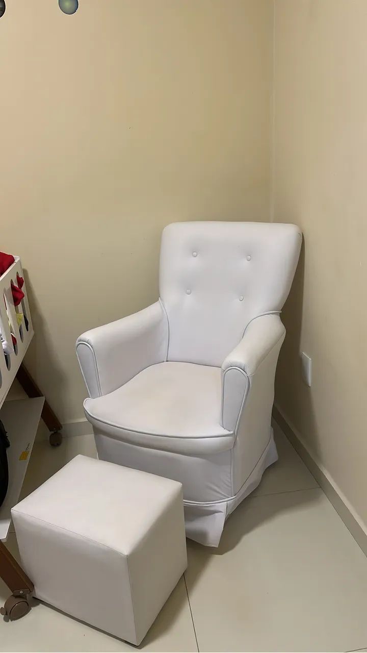 Berço, banheira com trocador, Guarda-roupa, poltrona de amamentação, Ninho  - Foto 5