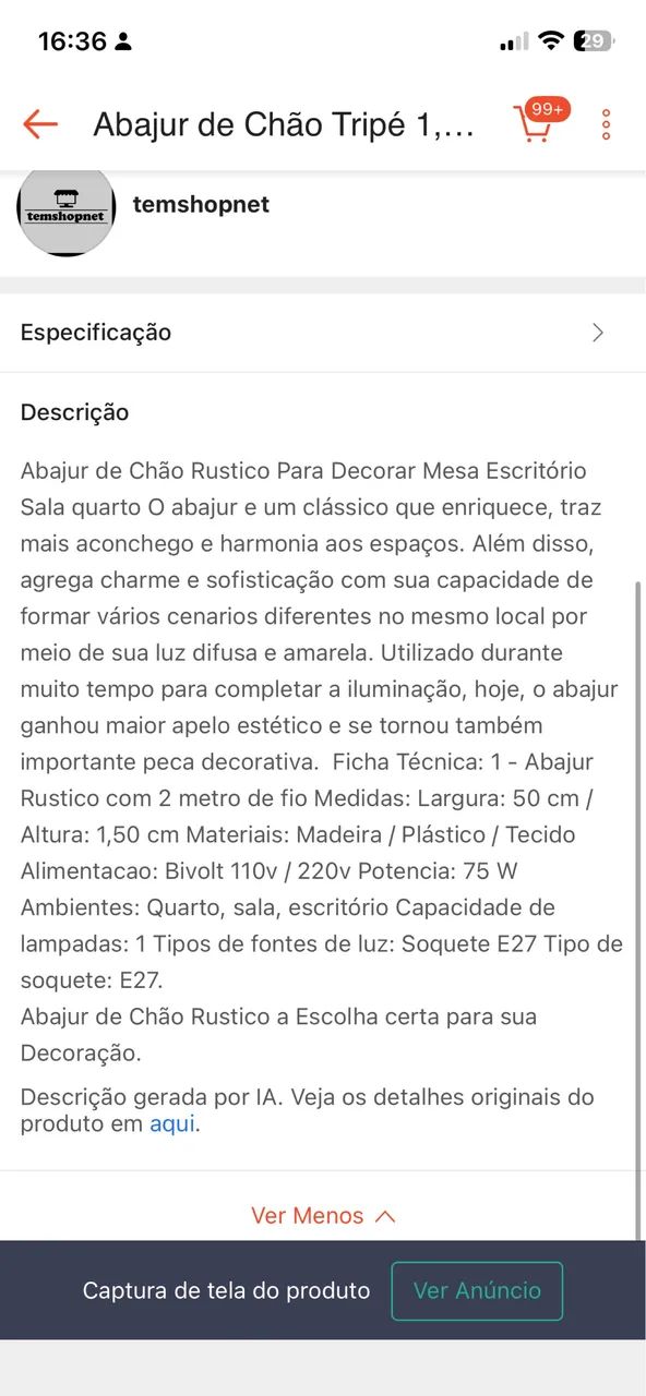 Abajur de chão - Foto 2