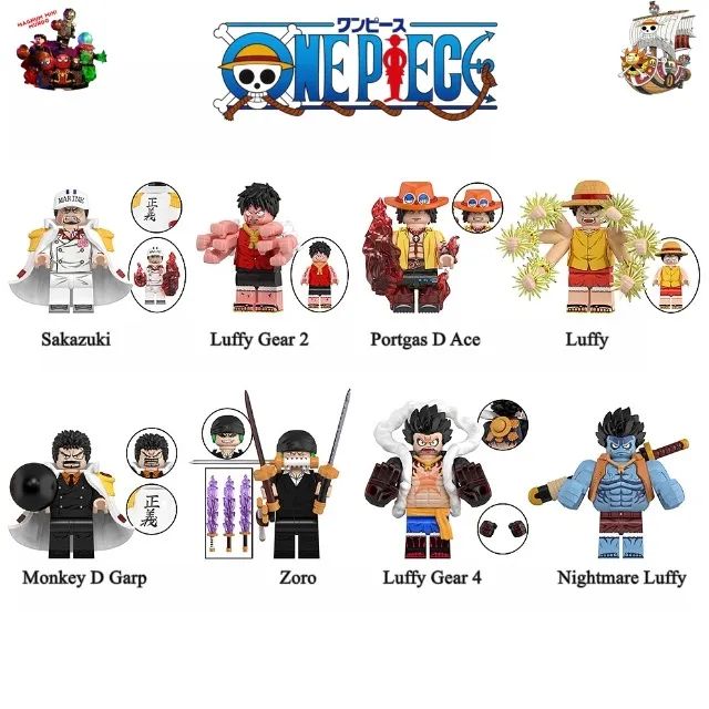 One piece miniaturas de coleção do Luffy Gear 2 Sakazuk Ace Zoro