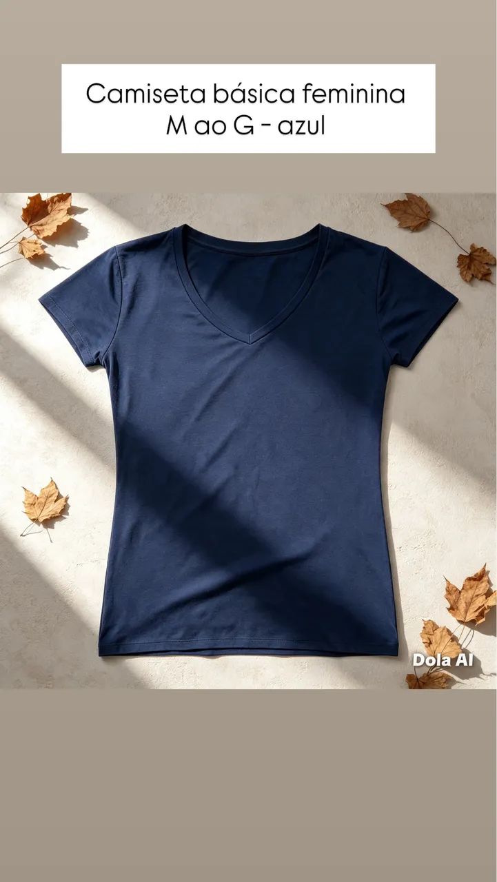 Camiseta básica azul 