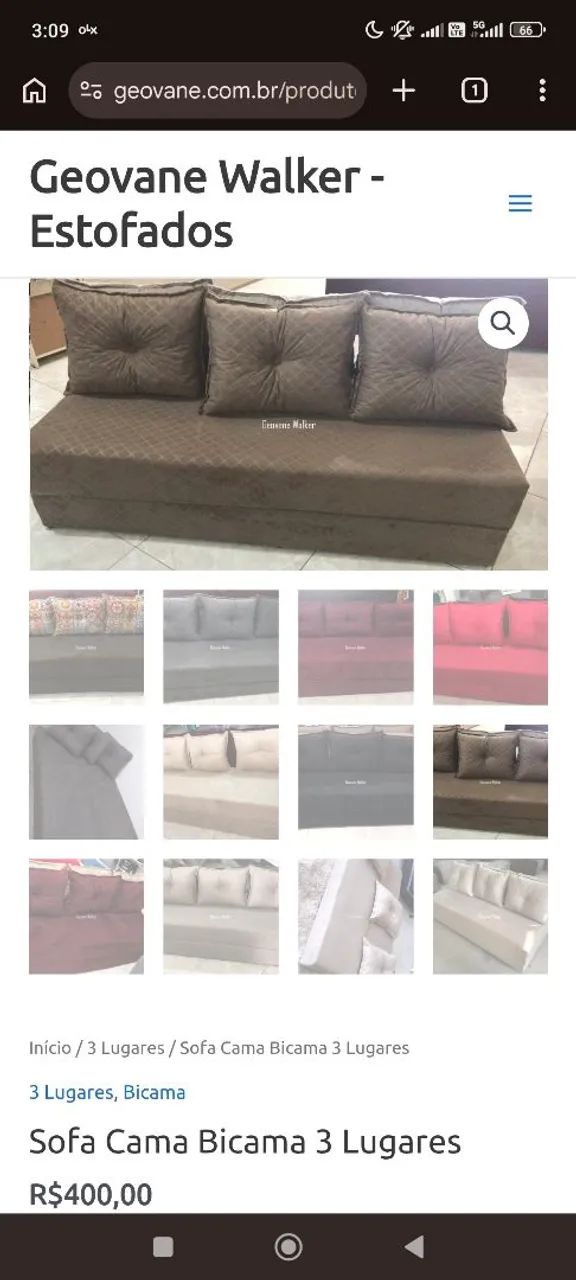 Sofa Cama Bicama 3 Lugares